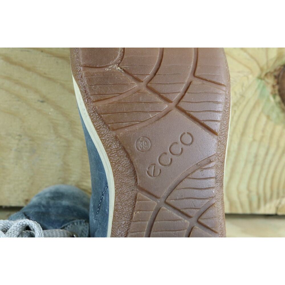 Ecco Sneakers Womens 39 Chase II Sz 8.5 Blue Distressed Leather Shoes Athletic - Picture 8 of 8